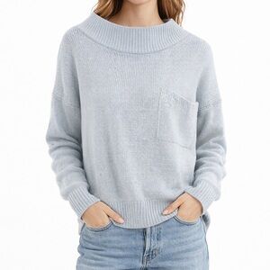 Sam & Max Gray Knit Sweater w/ Pocket Women’s Size Medium Cozy Pullover Top